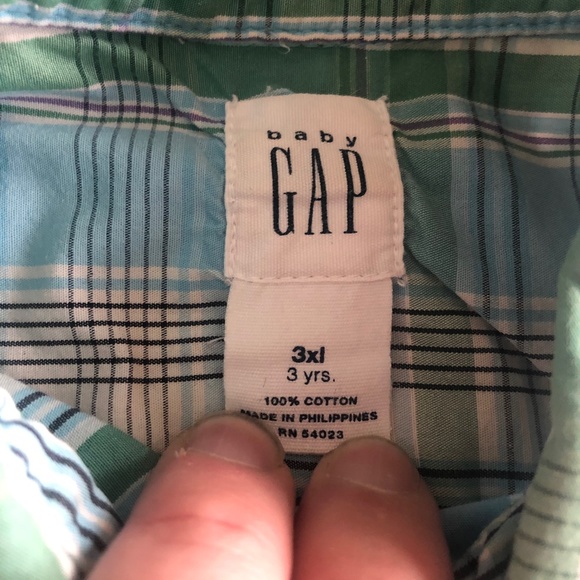 Baby Gap Multi-Plaid Short Sleeve Button Down Shirt - Picture 6 of 7